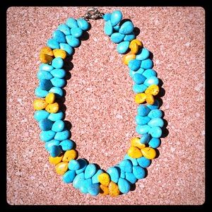Turquoise and Yellow Necklace